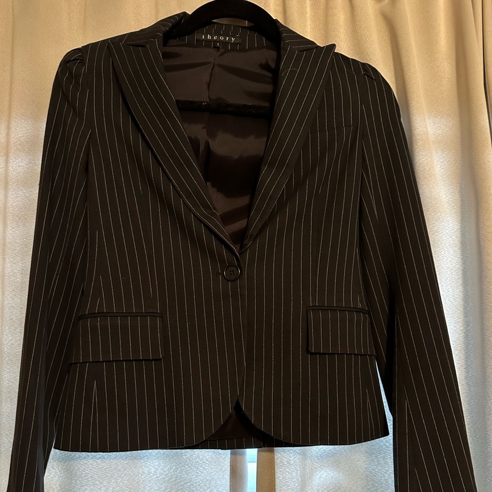 Vintage Theory Black Pinstripe Blazer